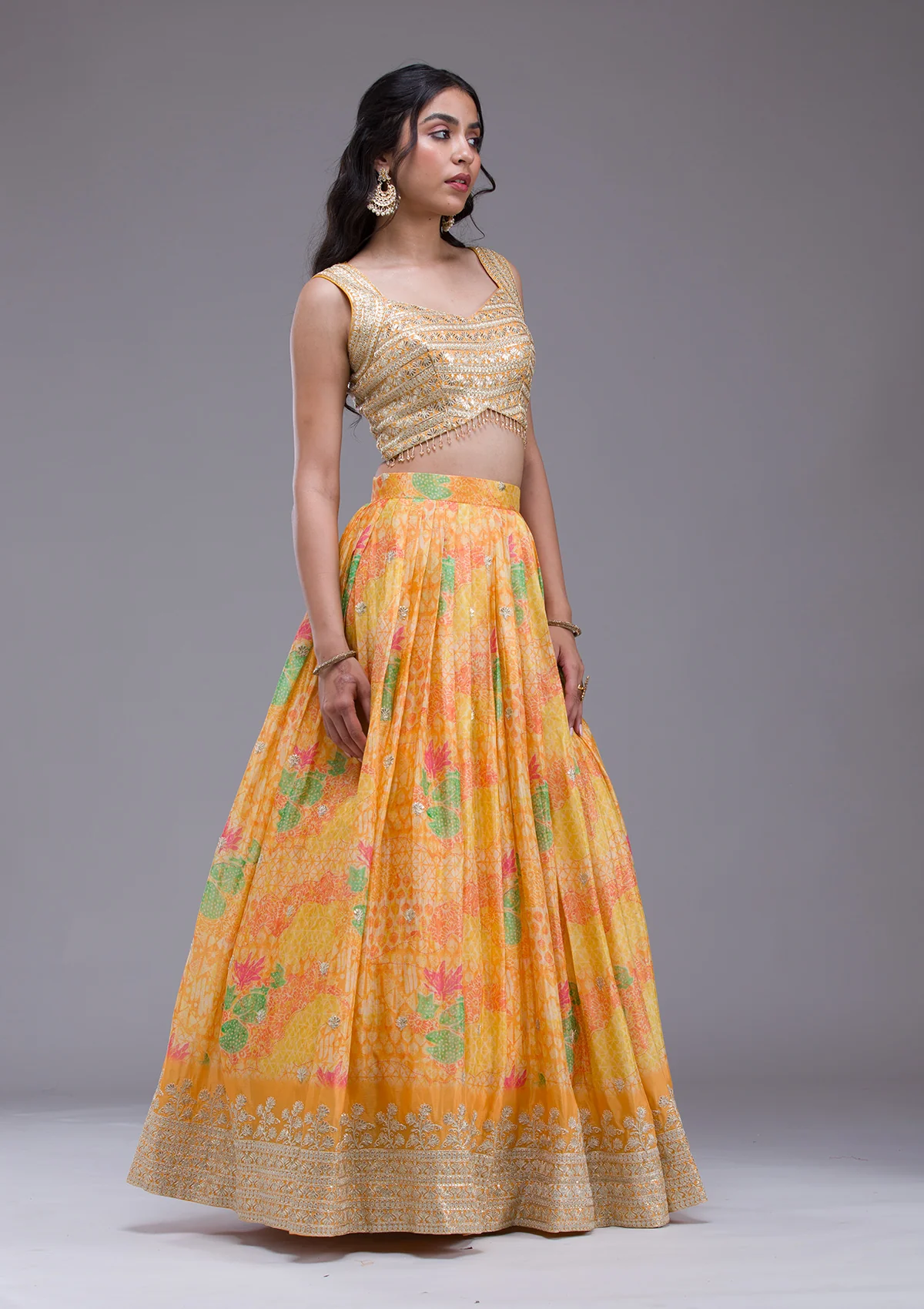 Sequins Georgette Readymade Lehenga - Image 5