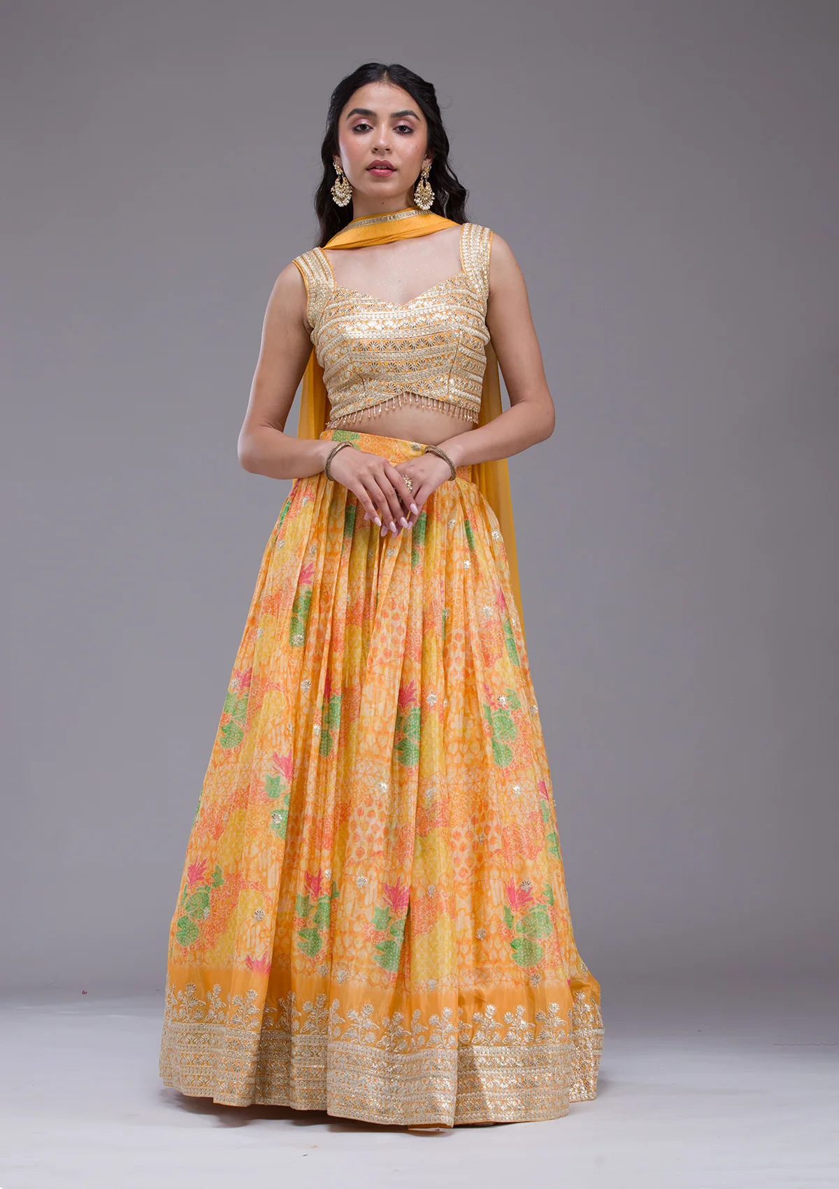 Sequins Georgette Readymade Lehenga - Image 8