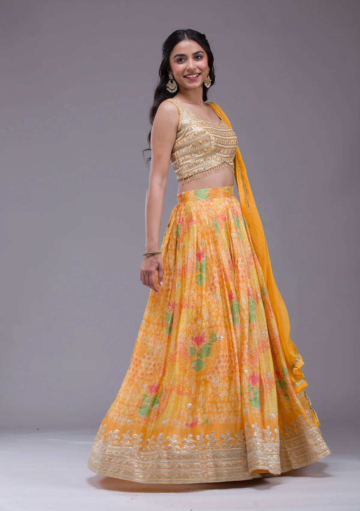 Sequins Georgette Readymade Lehenga - Image 9